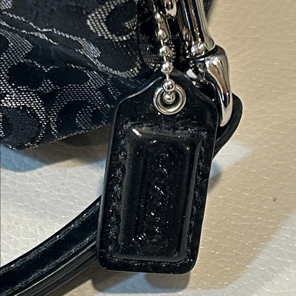 Coach Optic C Mini Signature Lurex Black Wristlet Clutch - Picture 3 of 17